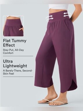 HALARA Breezeful™ High Waist Tummy Control Split Hem Quick Dry Pants w/Pockets